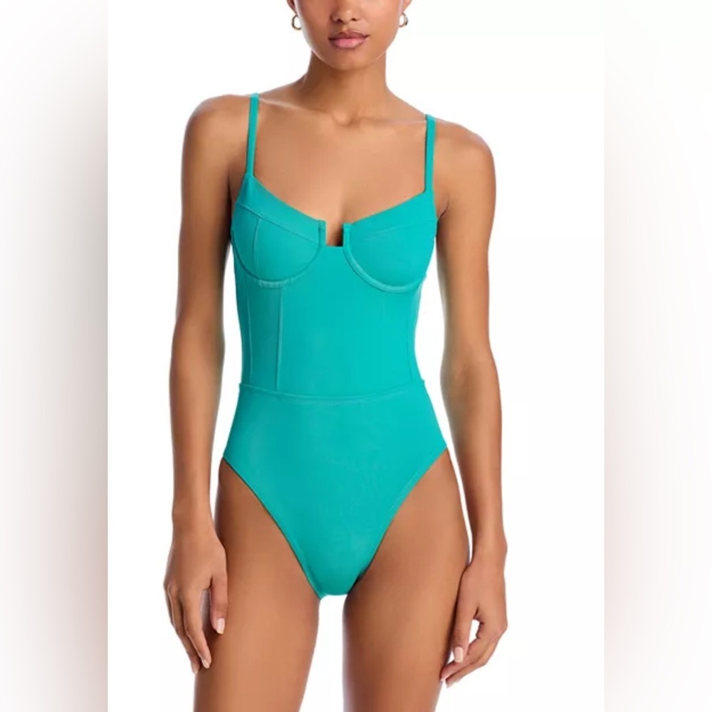 NEW Solid & Striped The Veronica One Piece swimsuit in a teal Small